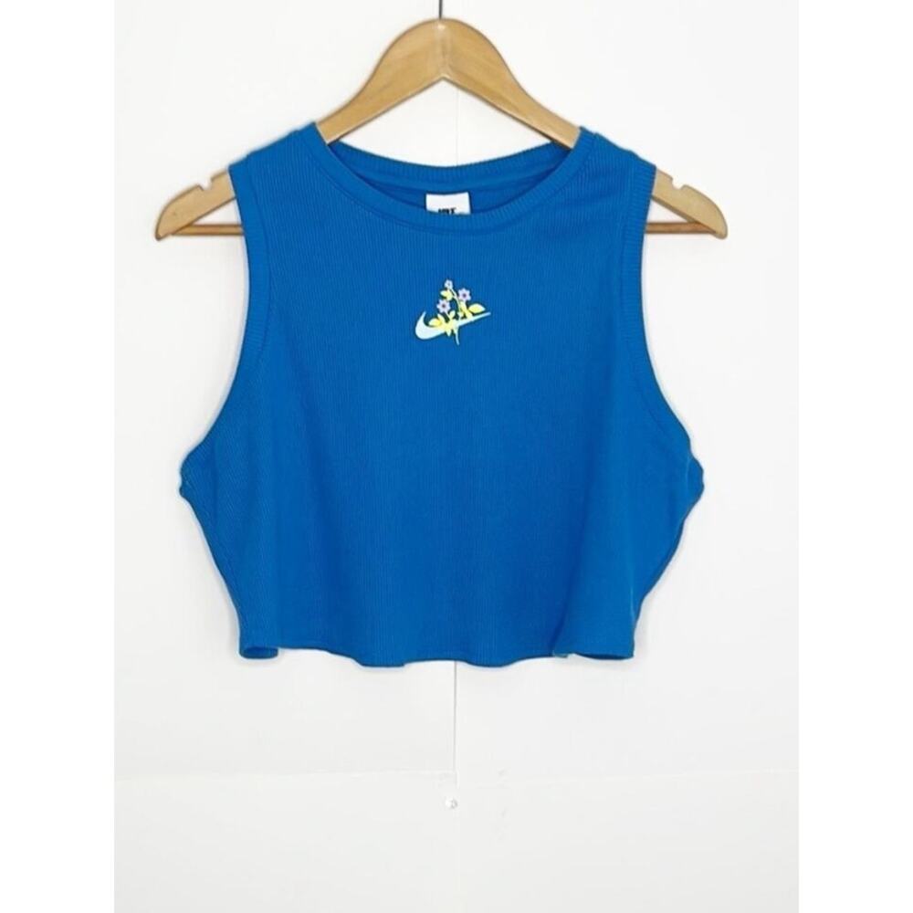 Nike Womens Cropped Ribbed Tank Size Large